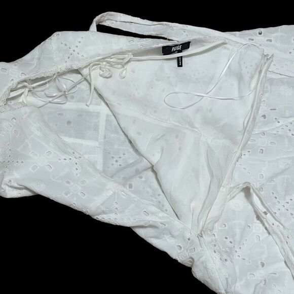 PAIGE SERYNE WHITE EYELET DRESS SIZE 2 - Picture 15 of 16